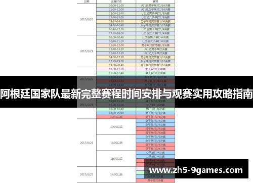 阿根廷国家队最新完整赛程时间安排与观赛实用攻略指南 阿根廷国家队最新完整赛程时间安排与观赛实用攻略指南